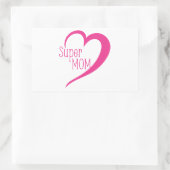 Sticker Rectangulaire Super maman (Sac)