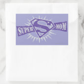 Sticker Rectangulaire Super Maman Purple Starburst (Sac)