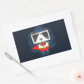 Sticker Rectangulaire Super Panda (Enveloppe)