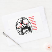 Sticker Rectangulaire super rage face mème rofl (Enveloppe)
