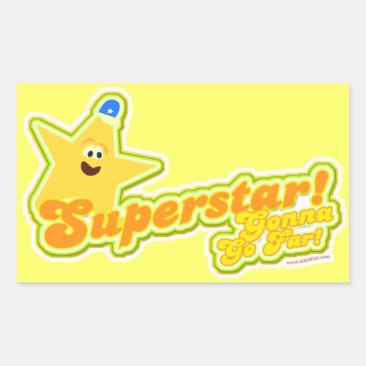 Sticker Rectangulaire Superstar Va Si Loin (Devant)