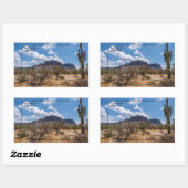 Sticker Rectangulaire Superstition Mountain, Arizona (Feuille)