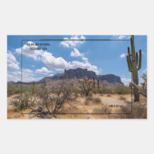Sticker Rectangulaire Superstition Mountain, Arizona (Devant)