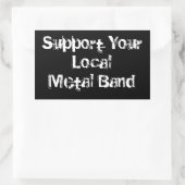 Sticker Rectangulaire Support de votre bande métallique locale (Sac)