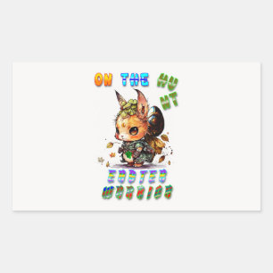 Sticker Rectangulaire Sur la chasse guerrière de Pâques