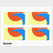 Sticker Rectangulaire Surf (Feuille)