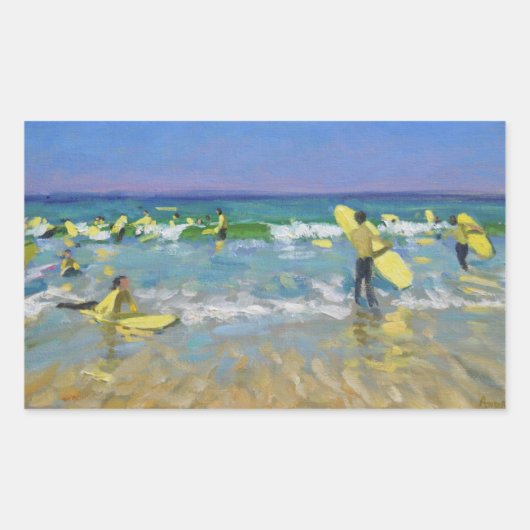 Sticker Rectangulaire Surf à St. Ives (Devant)
