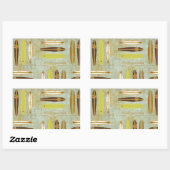 Sticker Rectangulaire Surf ! vintage, distressed surfboard design (Feuille)
