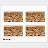 Sticker Rectangulaire Surface rocheuse de la planète Mars (Feuille)