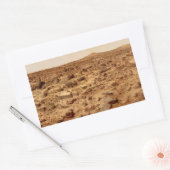 Sticker Rectangulaire Surface rocheuse de la planète Mars (Enveloppe)