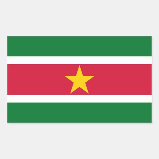 STICKER RECTANGULAIRE SURINAME (Devant)