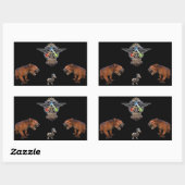 Sticker Rectangulaire Survie des arcs de l'autocollant Fittest (Feuille)