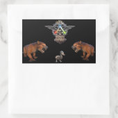 Sticker Rectangulaire Survie des arcs de l'autocollant Fittest (Sac)