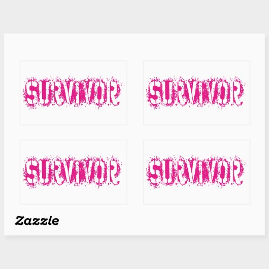 STICKER RECTANGULAIRE SURVIVANT (Feuille)