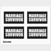 Sticker Rectangulaire Survivant du mariage (Feuille)