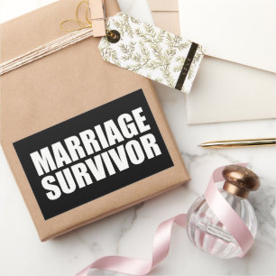 Sticker Rectangulaire Survivant du mariage