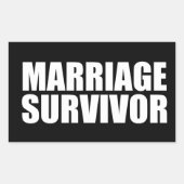 Sticker Rectangulaire Survivant du mariage (Devant)