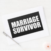 Sticker Rectangulaire Survivant du mariage (Enveloppe)