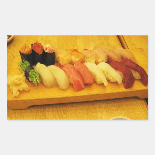 Sticker Rectangulaire Sushi 寿 司 (Devant)