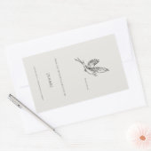 Sticker Rectangulaire Swallow- Custom Vintage Ex Libris Bookplate (Enveloppe)