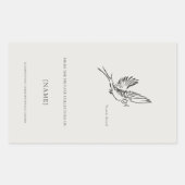 Sticker Rectangulaire Swallow- Custom Vintage Ex Libris Bookplate (Devant)