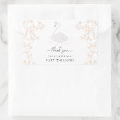 Sticker Rectangulaire Swan Princess Merci Favoriser (Sac)