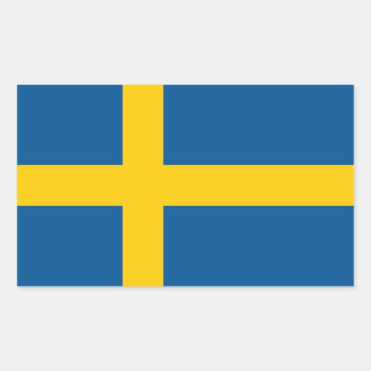 Sticker Rectangulaire Sweden Flag (Devant)