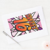 Sticker Rectangulaire SWEET 16 Anniversaire Fun Retro Comic Book (Enveloppe)