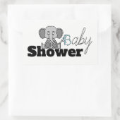 Sticker Rectangulaire Sweet Baby Elephant, Baby shower (Sac)
