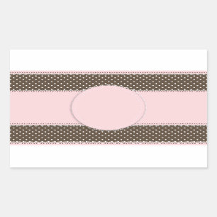 Sticker Rectangulaire Sweet Girly Baby Pink Dot