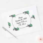 Sticker Rectangulaire Sweet Green Retro Voiture Bébé Garçon Cadeaux (Enveloppe)