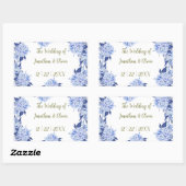 Sticker Rectangulaire Sweet Shower Spring purple Floral Wedding (Feuille)