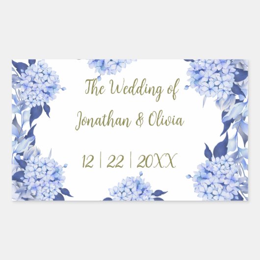 Sticker Rectangulaire Sweet Shower Spring purple Floral Wedding (Devant)