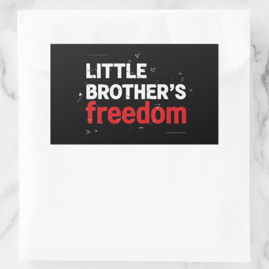 Sticker Rectangulaire symbol Freedom Equality America flag red (Sac)