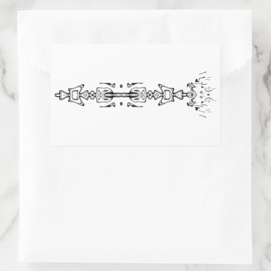 Sticker Rectangulaire Symbole Abstrait (sceptre) v1 (Sac)