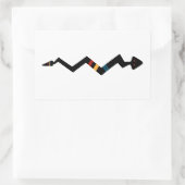Sticker Rectangulaire Symbole amérindien Snake (Sac)