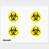 Sticker Rectangulaire Symbole BioHazard (Feuille)