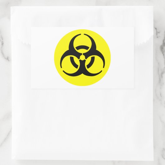 Sticker Rectangulaire Symbole BioHazard (Sac)