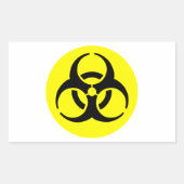Sticker Rectangulaire Symbole BioHazard (Devant)