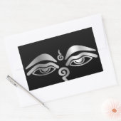 Sticker Rectangulaire Symbole bouddhiste de l'oeil du Bouddha (Enveloppe)