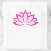 Sticker Rectangulaire Symbole bouddhiste rose d'origine Fleur Lotus (Sac)