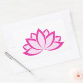Sticker Rectangulaire Symbole bouddhiste rose d'origine Fleur Lotus (Enveloppe)