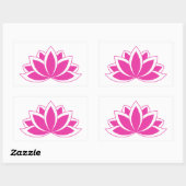 Sticker Rectangulaire Symbole bouddhiste rose d'origine Fleur Lotus (Feuille)