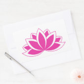 Sticker Rectangulaire Symbole bouddhiste rose d'origine Fleur Lotus (Enveloppe)