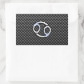 Sticker Rectangulaire Symbole cancéreux Zodiac Charbon Fiber Impression (Sac)