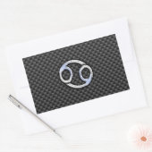 Sticker Rectangulaire Symbole cancéreux Zodiac Charbon Fiber Impression (Enveloppe)
