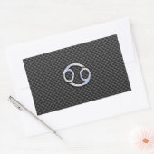 Sticker Rectangulaire Symbole cancéreux Zodiac Charbon Fiber Impression (Enveloppe)