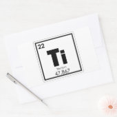 Sticker Rectangulaire Symbole chimique de l'élément de titane formule ch (Enveloppe)