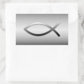 Sticker Rectangulaire Symbole chrétien Ichthys Jesus Fish (Sac)