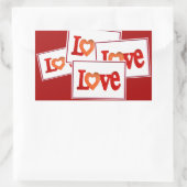 Sticker Rectangulaire Symbole d'amour (Sac)